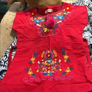 Colorful Embroidered Kids Blouse